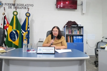 Foto - Sessão ordinária da Câmara Municipal de Echaporã do dia 5 de maio de 2026.