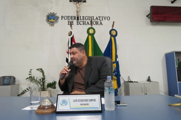 Foto - Sessão ordinária da Câmara Municipal de Echaporã do dia 4 de novembro de 2025.