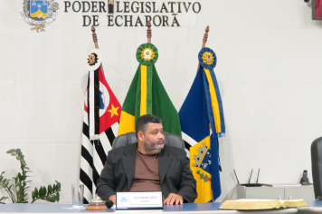 Foto - Sessão ordinária da Câmara Municipal de Echaporã do dia 7 de outubro de 2025.
