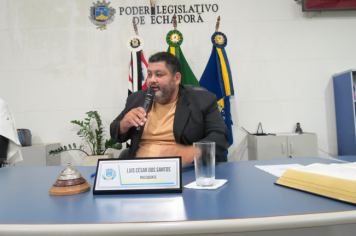 Foto - Sessão ordinária da Câmara Municipal de Echaporã do dia 1 de julho de 2025.