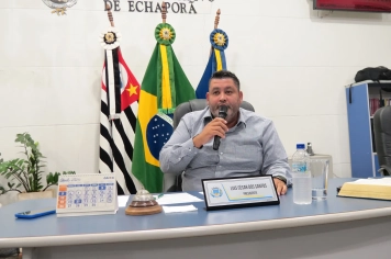 Foto - Sessão ordinária da Câmara Municipal de Echaporã do dia 19 de maio de 2026.