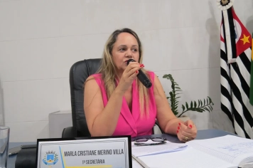 Foto - Sessão ordinária da Câmara Municipal de Echaporã do dia 4 de novembro de 2025.