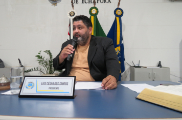 Foto - Sessão ordinária da Câmara Municipal de Echaporã do dia 19 de agosto de 2025.