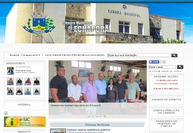 Câmara reformula página na internet